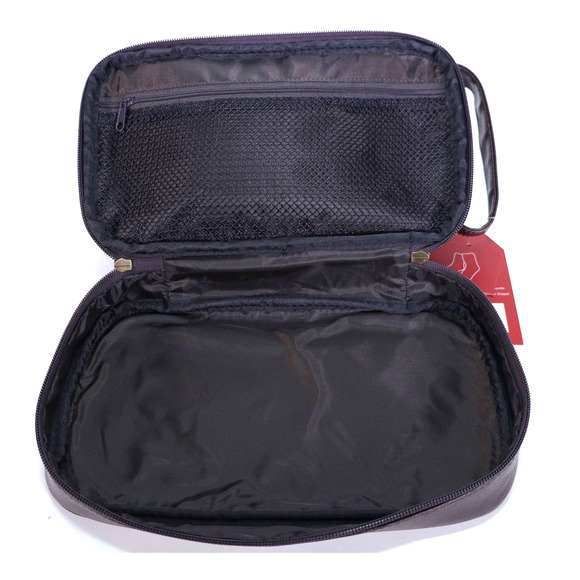 Perry Ellis Portfolio Dome Toiletry Faux Leather Travel Bag - Brown - NWT - Picture 8 of 11